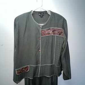Vintage 1990s/early 2000s Alexandria Pierce Boho Chic Two-Piece Outfit Size L/XL